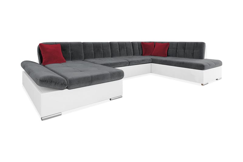 ERNYR 6-sits Bäddsoffa Universal - Grå/Vit - Möbler - Vardagsrum - Bäddsoffor - U bäddsoffa