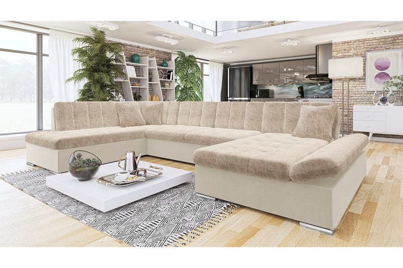 ERNYR Bäddsoffa m. Divan och Schäslong - Möbler - Vardagsrum - Bäddsoffor - U bäddsoffa