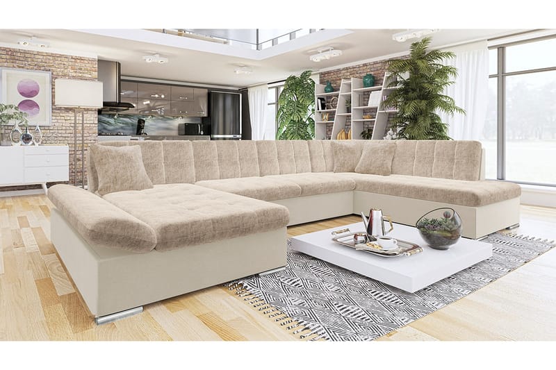 ERNYR Bäddsoffa m. Divan och Schäslong - Möbler - Vardagsrum - Bäddsoffor - U bäddsoffa