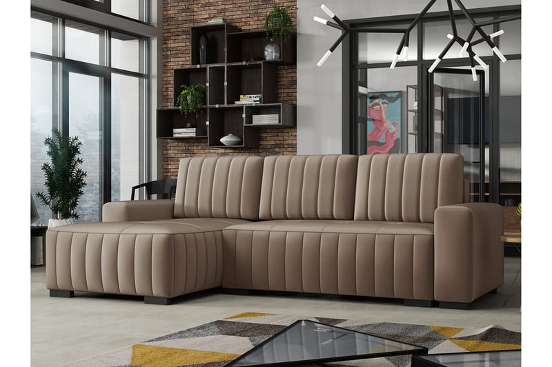Esher 4-sits Bäddsoffa Vänster - Beige - Möbler - Vardagsrum - Bäddsoffor