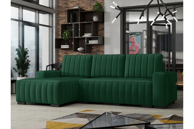 Esher 4-sits Bäddsoffa Vänster - Grön - Möbler - Vardagsrum - Bäddsoffor