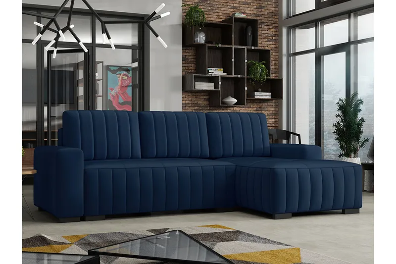 Esher Bäddsoffa Höger - Blå - Möbler - Vardagsrum - Bäddsoffor