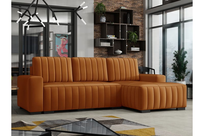 Esher Bäddsoffa Höger - Brun - Möbler - Vardagsrum - Bäddsoffor