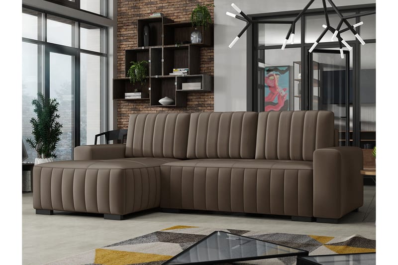 Esher Bäddsoffa Höger - Brun - Möbler - Vardagsrum - Bäddsoffor