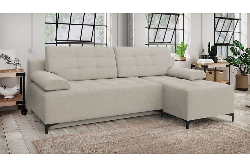 FABIO 4-sits Bäddsoffa Vänster - Beige - Möbler - Vardagsrum - Bäddsoffor