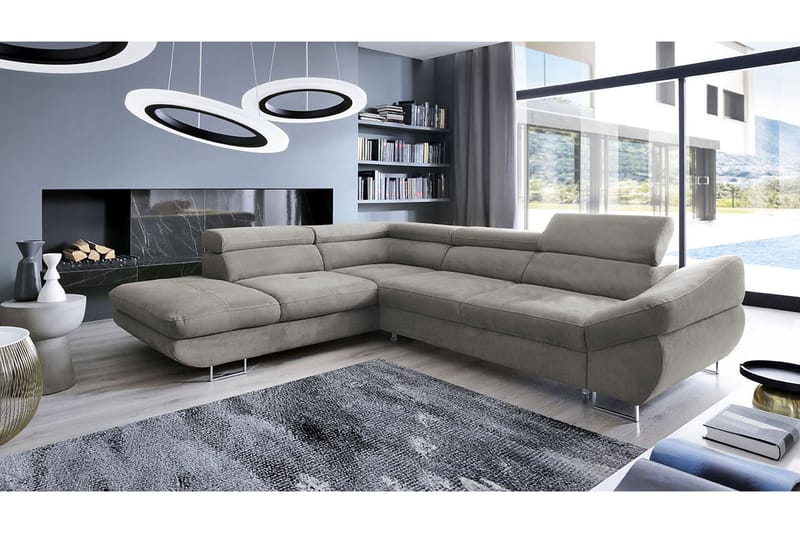 FABIO Divanbäddsoffa 280x235x88 cm - Grå - Möbler - Vardagsrum - Bäddsoffor