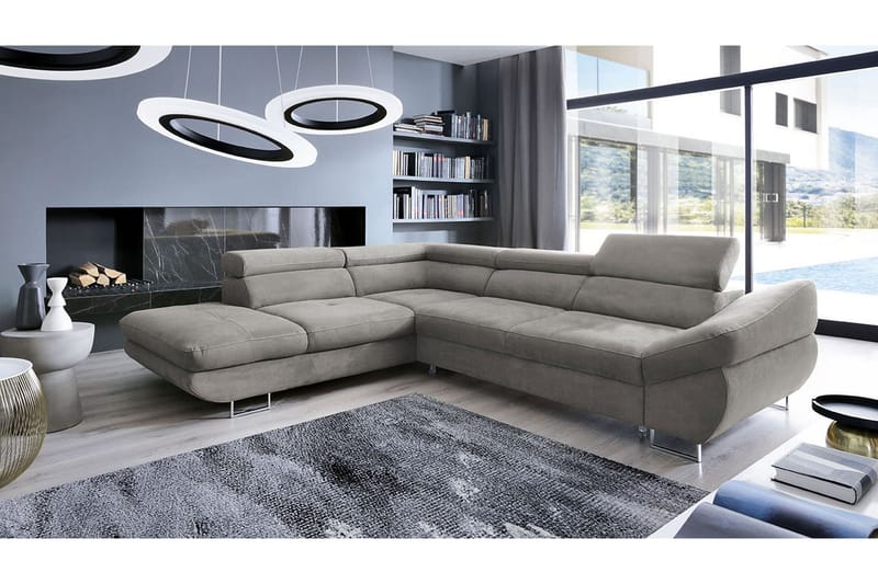 Fabio Divanbäddsoffa 280x235x88 cm - Grå - Möbler - Vardagsrum - Bäddsoffor