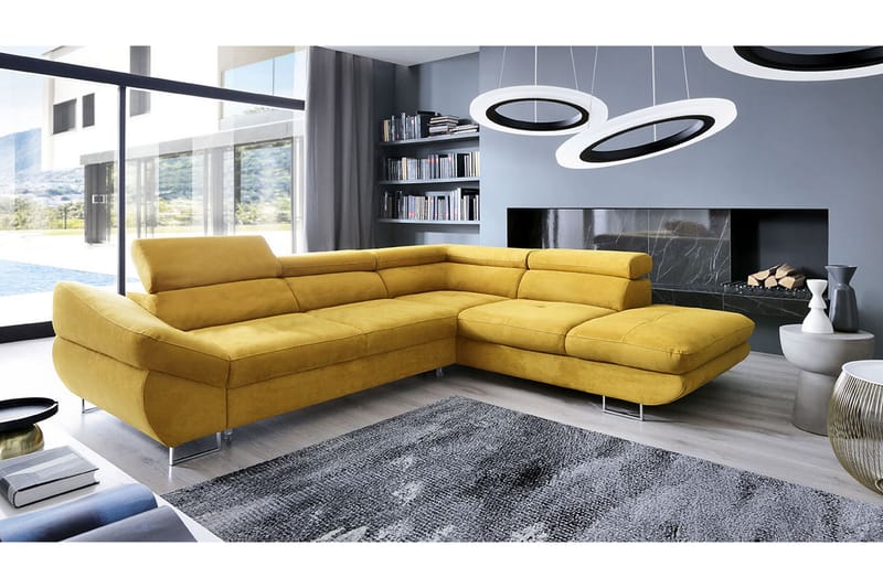 FABIO Divanbäddsoffa 280x235x88 cm - Gul - Möbler - Vardagsrum - Bäddsoffor