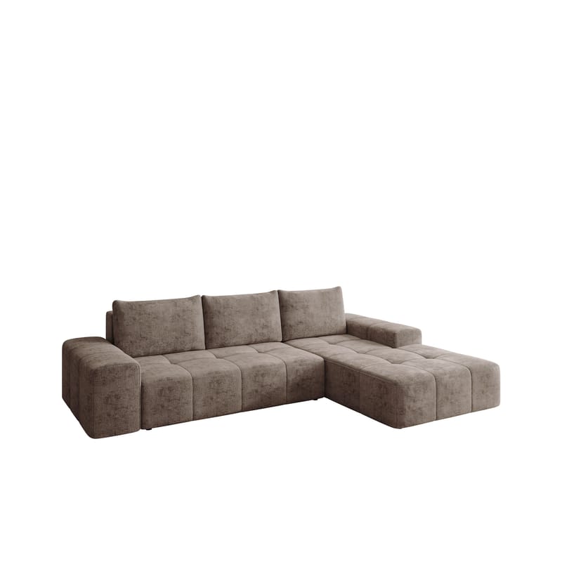 Falor 3-sits Bäddsoffa med divan Högervänd, brun