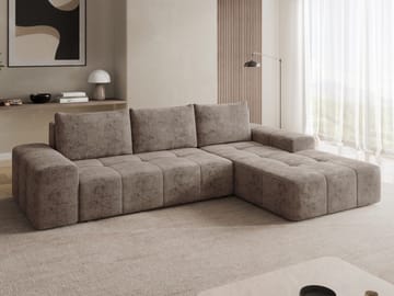 Falor 3-sits Bäddsoffa med divan Högervänd - brun - Möbler - Vardagsrum - Bäddsoffor - Hörnbäddsoffa