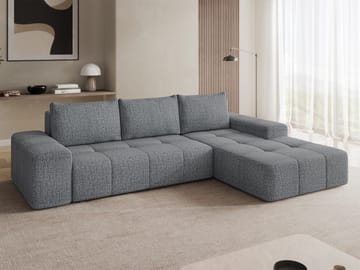 Falor 3-sits Bäddsoffa med divan Högervänd - grå - Möbler - Vardagsrum - Bäddsoffor - Hörnbäddsoffa