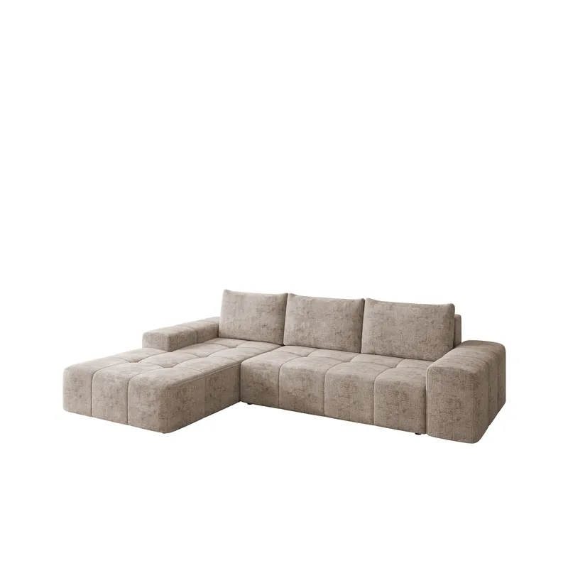 Falor 3-sits Bäddsoffa med Divan Vänster och Förvaring, Beige