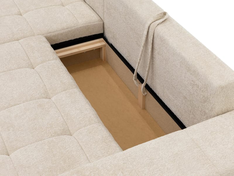 Falor 3-sits Bäddsoffa med divan Vänstervänd - brun - Möbler - Vardagsrum - Bäddsoffor - Hörnbäddsoffa