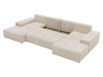 Falor 5-sits U-formad bäddsoffa - Benvit - Möbler - Vardagsrum - Bäddsoffor - Hörnbäddsoffa
