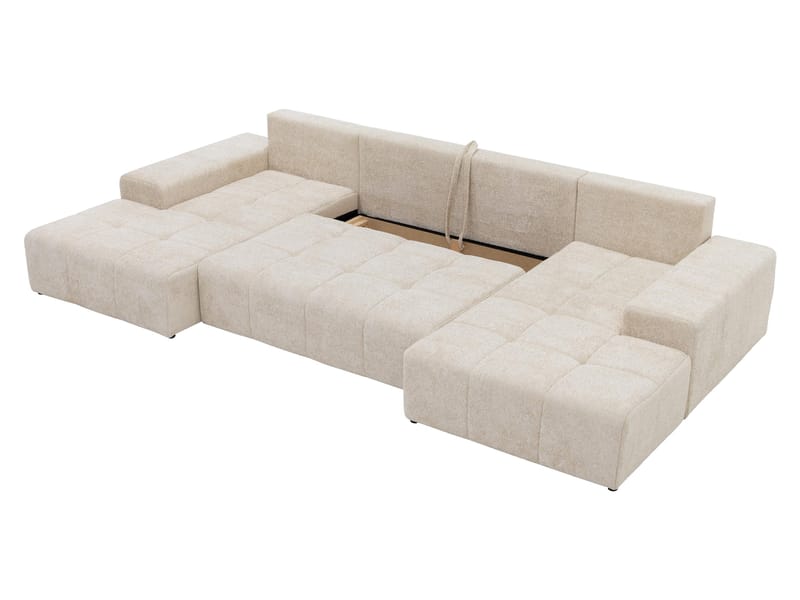 Falor 5-sits U-formad bäddsoffa - Benvit - Möbler - Vardagsrum - Bäddsoffor - Hörnbäddsoffa