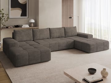 Falor 5-sits U-formad bäddsoffa - Brun - Möbler - Vardagsrum - Bäddsoffor - Hörnbäddsoffa