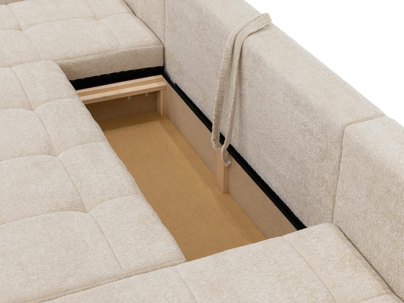 Falor 5-sits U-formad bäddsoffa - Brun - Möbler - Vardagsrum - Bäddsoffor - Hörnbäddsoffa