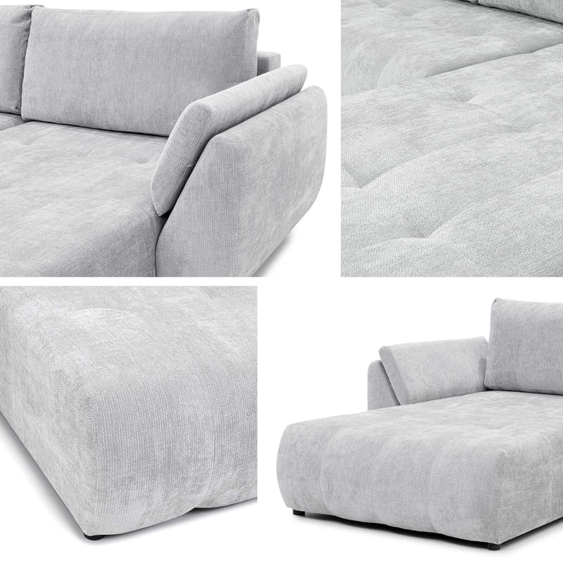 Faro 4-sits U-Bäddsoffa med förvaring - Beige - Möbler - Vardagsrum - Bäddsoffor - Hörnbäddsoffa