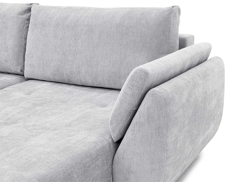 Faro 4-sits U-Bäddsoffa med förvaring - Svart - Möbler - Vardagsrum - Bäddsoffor - Hörnbäddsoffa