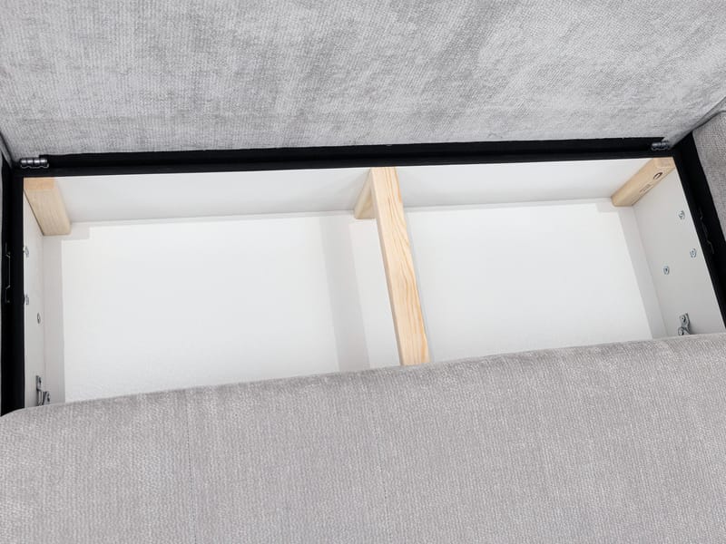 Faro 4-sits U-Bäddsoffa med förvaring - Svart - Möbler - Vardagsrum - Bäddsoffor - Hörnbäddsoffa