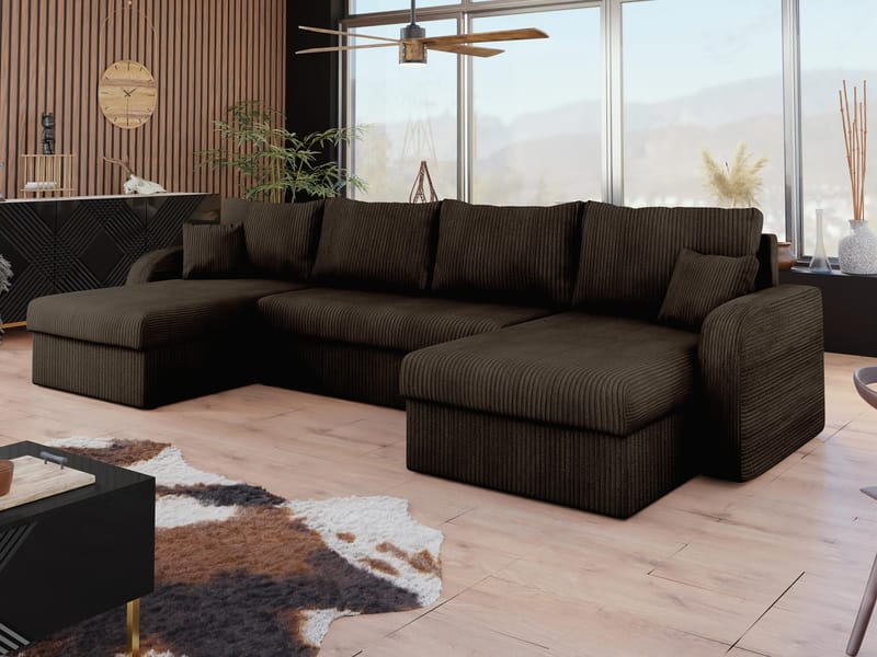 Faro 4-sits U-Bäddsoffa med förvaring - Möbler - Vardagsrum - Bäddsoffor - Hörnbäddsoffa