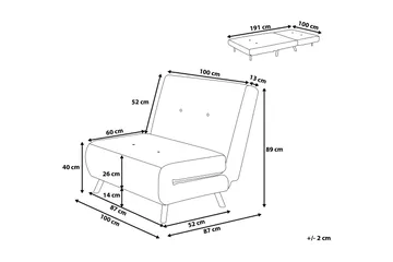 Farris Bäddsoffa 100 cm - Grå - Möbler - Vardagsrum - Bäddsoffor