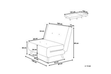 Farris Bäddsoffa 100 cm - Svart - Möbler - Vardagsrum - Bäddsoffor