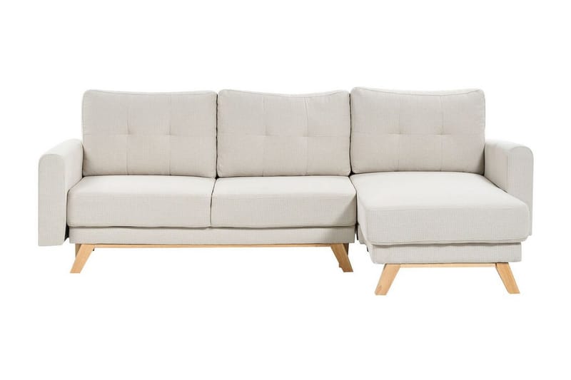 Faustin Hörnbäddsoffa 3-sits - Beige/Ljust trä - Möbler - Vardagsrum - Bäddsoffor - Hörnbäddsoffa