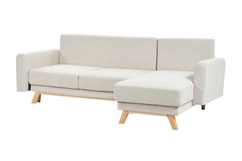 Faustin Hörnbäddsoffa 3-sits - Beige/Ljust trä - Möbler - Vardagsrum - Bäddsoffor - Hörnbäddsoffa