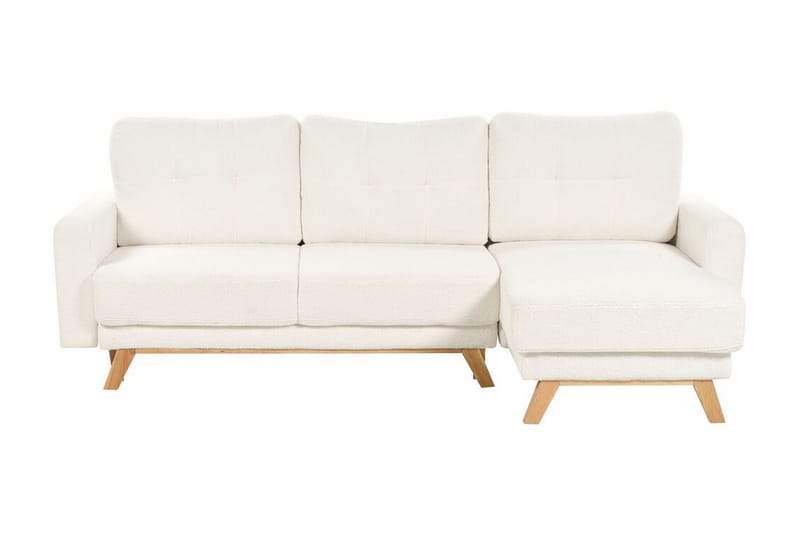 Faustin Hörnbäddsoffa 3-sits - Vit/Ljust trä - Möbler - Vardagsrum - Bäddsoffor - Hörnbäddsoffa