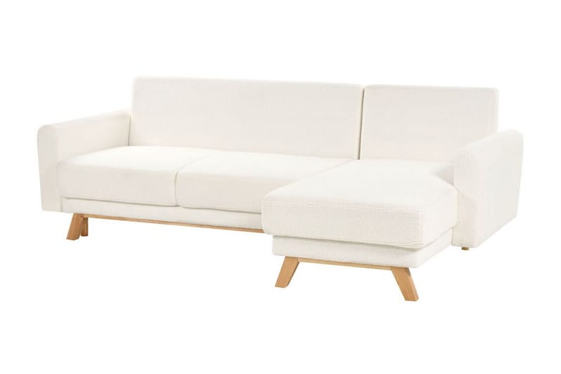 Faustin Hörnbäddsoffa 3-sits - Vit/Ljust trä - Möbler - Vardagsrum - Bäddsoffor - Hörnbäddsoffa