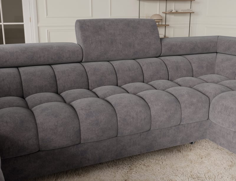 Fectory 6-sits Bubblig Hörnbäddsoffa med Schäslong och förvaring Höger - Aura 04 - Möbler - Vardagsrum - Bäddsoffor - Hörnbäddsoffa