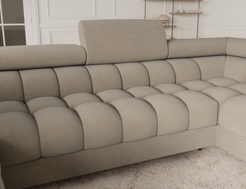 Fectory 6-sits Bubblig Hörnbäddsoffa med Schäslong och förvaring Höger - Aura 18 - Möbler - Vardagsrum - Bäddsoffor - Hörnbäddsoffa
