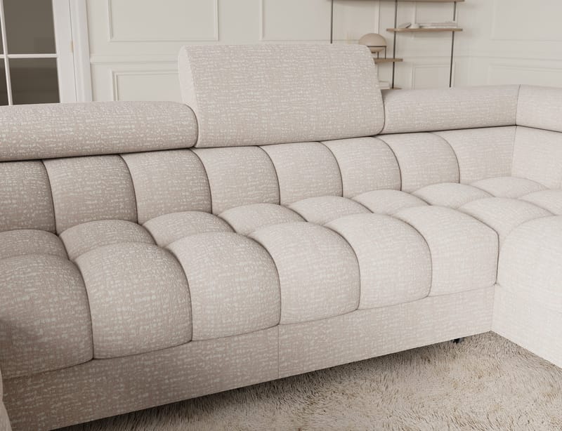 Fectory 6-sits Bubblig Hörnbäddsoffa med Schäslong och förvaring Höger - Baffix 20 - Möbler - Vardagsrum - Bäddsoffor - Hörnbäddsoffa