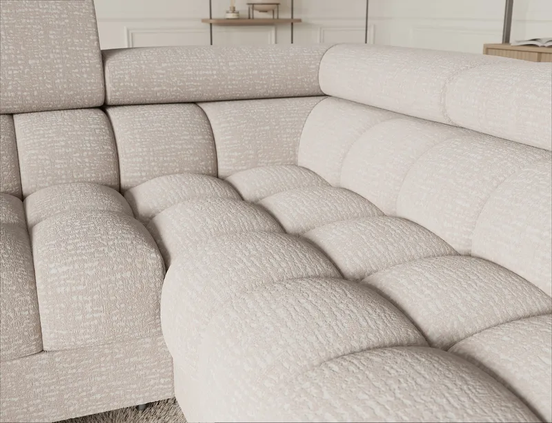 Fectory 6-sits Bubblig Hörnbäddsoffa med Schäslong och förvaring Höger - Baffix 20 - Möbler - Vardagsrum - Bäddsoffor - Hörnbäddsoffa