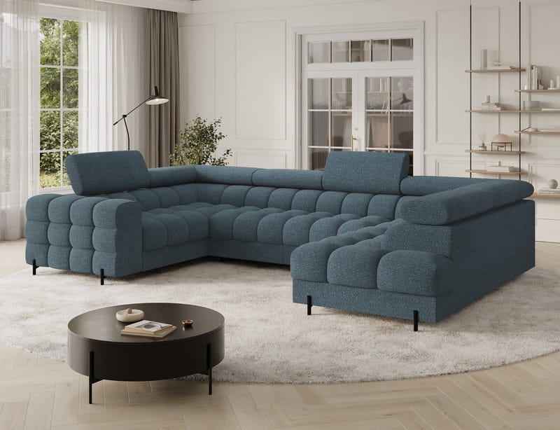Fectory 6-sits Bubblig Hörnbäddsoffa med Schäslong och förvaring Höger - Jaffray 40 - Möbler - Vardagsrum - Bäddsoffor - Hörnbäddsoffa