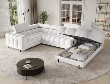 Fectory 6-sits Bubblig Hörnbäddsoffa med Schäslong och förvaring Höger - Royal 01 - Möbler - Vardagsrum - Bäddsoffor - Hörnbäddsoffa