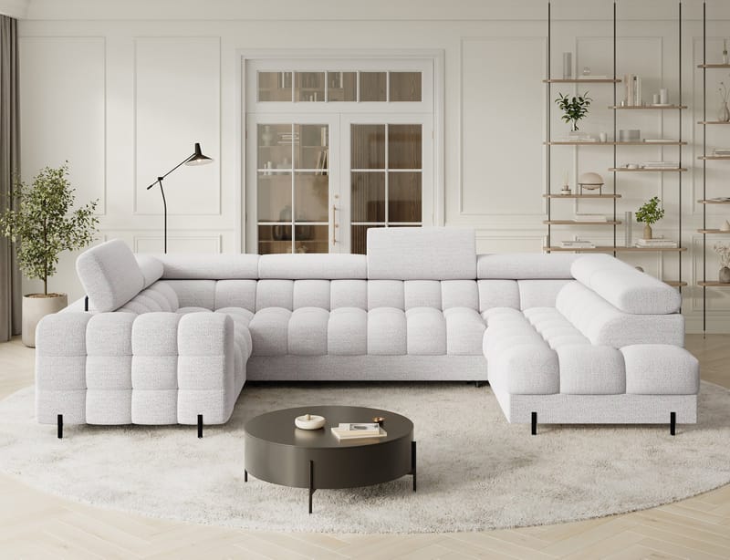 Fectory 6-sits Bubblig Hörnbäddsoffa med Schäslong och förvaring Höger - Royal 01 - Möbler - Vardagsrum - Bäddsoffor - Hörnbäddsoffa