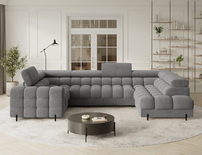 Fectory 6-sits Bubblig Hörnbäddsoffa med Schäslong och förvaring Höger - Royal 03 - Möbler - Vardagsrum - Bäddsoffor - Hörnbäddsoffa