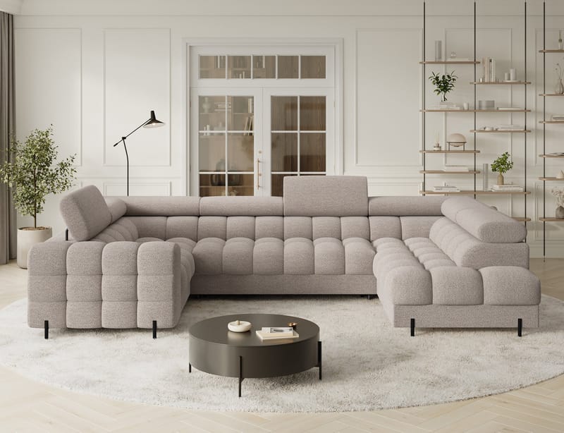 Fectory 6-sits Bubblig Hörnbäddsoffa med Schäslong och förvaring Höger - Royal 18 - Möbler - Vardagsrum - Bäddsoffor - Hörnbäddsoffa