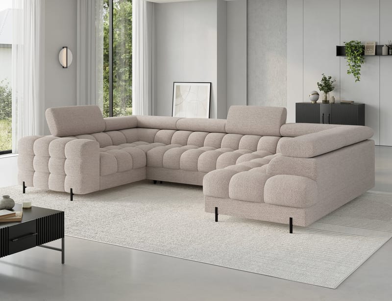 Fectory 6-sits Bubblig Hörnbäddsoffa med Schäslong och förvaring Höger - Royal 18 - Möbler - Vardagsrum - Bäddsoffor - Hörnbäddsoffa
