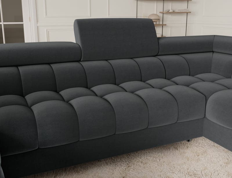 Fectory 6-sits Bubblig Hörnbäddsoffa med Schäslong och förvaring Höger - Sola 06 - Möbler - Vardagsrum - Bäddsoffor - Hörnbäddsoffa