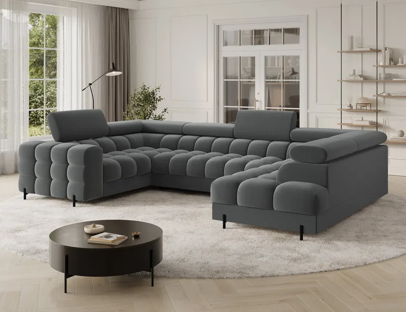 Fectory 6-sits Bubblig Hörnbäddsoffa med Schäslong och förvaring Höger - Sola 06 - Möbler - Vardagsrum - Bäddsoffor - Hörnbäddsoffa