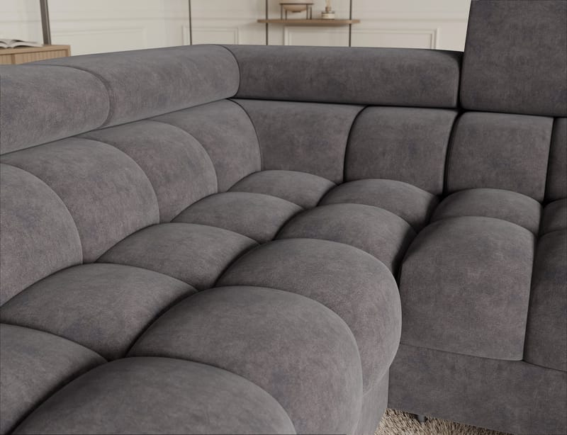 Fectory 6-sits Bubblig Hörnbäddsoffa med Schäslong och förvaring Vänster - Aura 04 - Möbler - Vardagsrum - Bäddsoffor - Hörnbäddsoffa