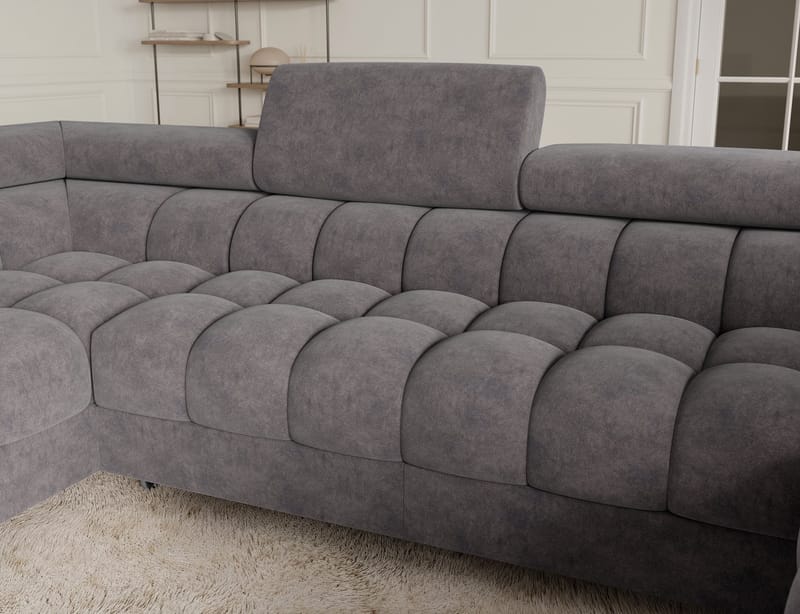Fectory 6-sits Bubblig Hörnbäddsoffa med Schäslong och förvaring Vänster - Aura 04 - Möbler - Vardagsrum - Bäddsoffor - Hörnbäddsoffa