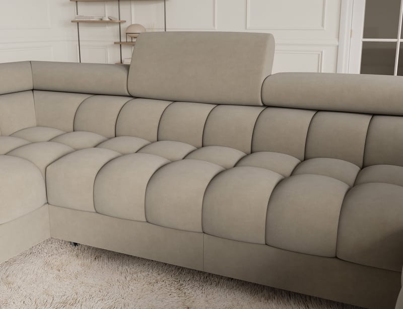 Fectory 6-sits Bubblig Hörnbäddsoffa med Schäslong och förvaring Vänster - Aura 18 - Möbler - Vardagsrum - Bäddsoffor - Hörnbäddsoffa