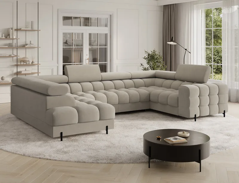 Fectory 6-sits Bubblig Hörnbäddsoffa med Schäslong och förvaring Vänster - Aura 18 - Möbler - Vardagsrum - Bäddsoffor - Hörnbäddsoffa