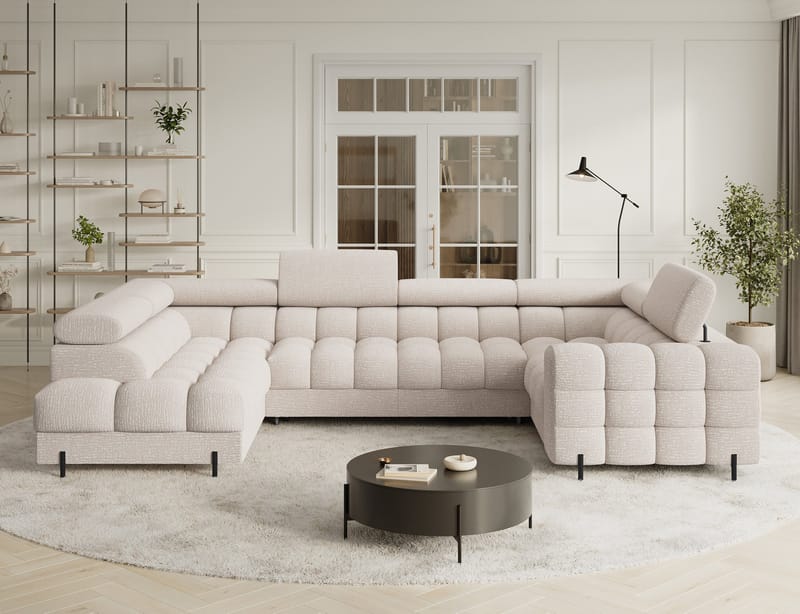 Fectory 6-sits Bubblig Hörnbäddsoffa med Schäslong och förvaring Vänster - Baffix 20 - Möbler - Vardagsrum - Bäddsoffor - Hörnbäddsoffa