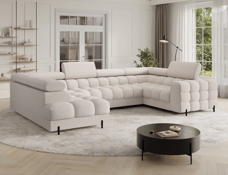 Fectory 6-sits Bubblig Hörnbäddsoffa med Schäslong och förvaring Vänster - Baffix 20 - Möbler - Vardagsrum - Bäddsoffor - Hörnbäddsoffa