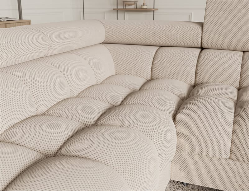 Fectory 6-sits Bubblig Hörnbäddsoffa med Schäslong och förvaring Vänster - Calmora 18 - Möbler - Vardagsrum - Bäddsoffor - Hörnbäddsoffa